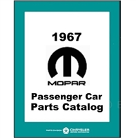 1,401 page authorized reprint of the original factory parts manual for all 1967 Chrysler Corp. passenger cars