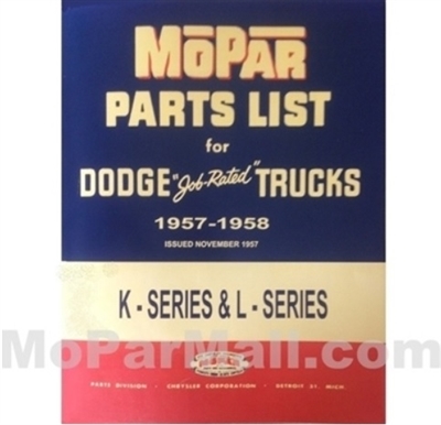 Illustrated Mopar Parts Manual for 1957-1958 Dodge Truck