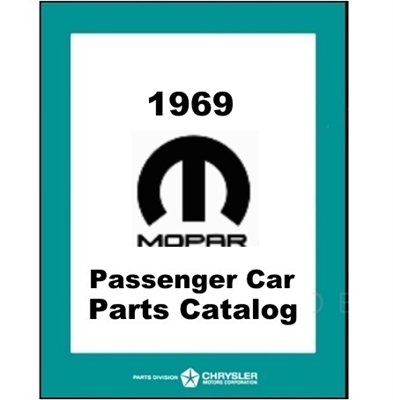Chrysler Corp. authorized and licensed reprint of the original factory parts manual for all 1969 Chrysler Corp. passenger cars. Covers: A-Body; B-Body; C-Body and Imperial
