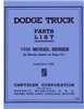 Factory Parts Manual for 1936 Dodge Trucks