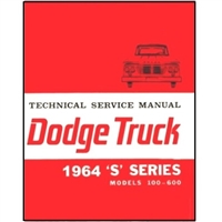 Original factory shop manual for 1964 Dodge conventional cab light and medium duty trucks