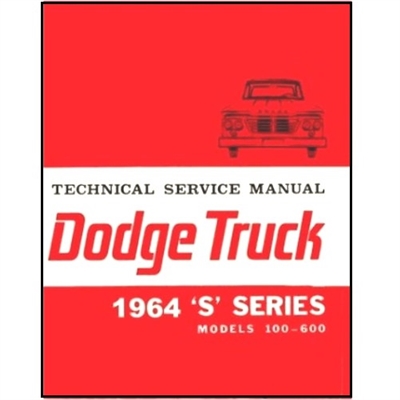 Original factory shop manual for 1964 Dodge conventional cab light and medium duty trucks
