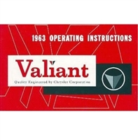 Factory owner/operator manual originally supplied in the glovebox of all 1963 Plymouth Valiants