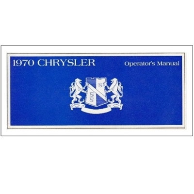 Glove box owner-operator manual for all 1970 Chrysler Custom - New Yorker - Newport - 300