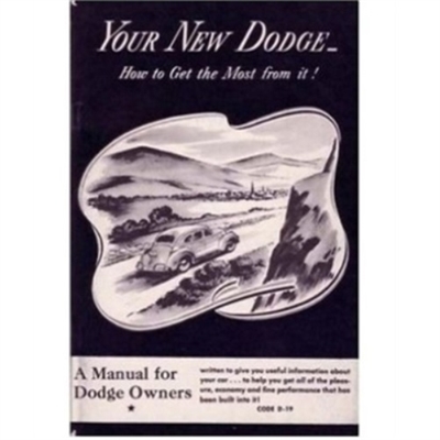 Factory Owners Manual for 1941 Dodge Passenger Cars