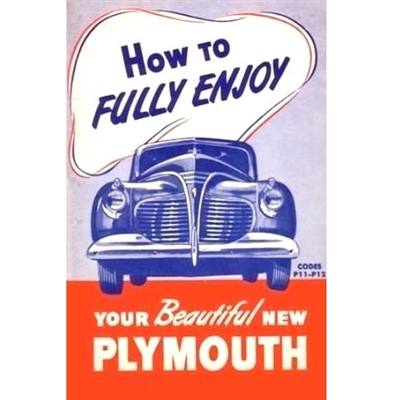 Factory Owner's Manual  for 1941 Plymouth