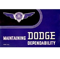 New Chrysler Corp. authorized reprint of the original factory owner/operator's manual for all 1938 Dodge D8