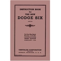 New re-print of the original Chrysler Corp. glovebox owner/operator manual available for all 1936 Dodge D2