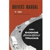 Owner's Manual for 1961 Dodge Trucks