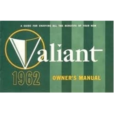 Factory owner/operator manual originally supplied in the glovebox of all 1962 Plymouth Valiants