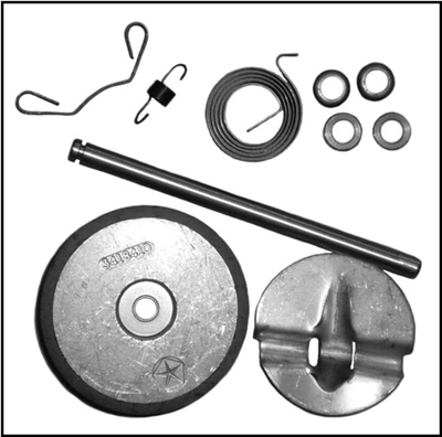 PN 3420046 exhaust manifold heat riser rebuild package for 1970-72 B-Body, C-Body, E-Body with HP 383 - 400 - 440 engines