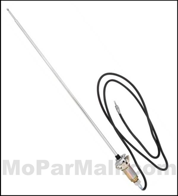 Show-quality radio antenna and mount for all 1966 Plymouth and Dodge A-Body
