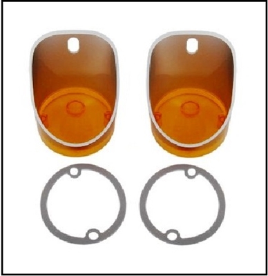 Set of RH and LH parking/turn signal lenses for 1971-72 Plymouth B-Body