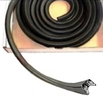 OE-style door weatherstripping extrusion 1940-49 Plymouth - Dodge - DeSoto - Chrysler - Imperial coupes, 2/4-door sedans and wagons