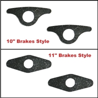 (2) 2260788 or 2267045 brake shoe guide plates used to secure the drum brake shoes on 1962-76 Plymouth Barracuda - Belvedere - Duster - Fury - GTX - RoadRunner - Satellite - Savoy - Scamp; 1962-76 Dodge Challenger - Charger - Dart - Demon - Monaco - Polar