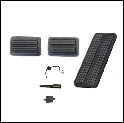 Accelerator pedal, brake pedal pad and clutch pedal pad for 1970-72 Plymouth Duster - Scamp - Valiant and Dodge Dart - Demon with manual transmission