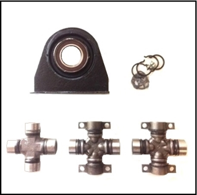 PN 1739981 center support bearing and housing and (3) new universal joints for 1957-58 Imperial