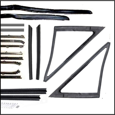 18-piece vent window, door window and quarter window waetherstrip set for 1967-69 Plymouth and Dodge A-Body