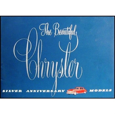 24-page Silver Anniversary deluxe color catalog for 1949 Chrysler New Yorker - Royal - Saratoga - Town/Country - Windsor