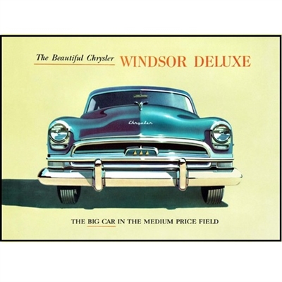 11" x 8.75" 16-page showroom sales catalog for all 1954 Chrysler Windsor DeLuxe