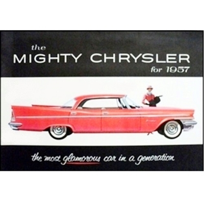 Large 24-page deluxe showroom sales catalog for all 1957 Chrysler New Yorker - Saratoga - Town/Country - Windsor