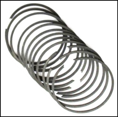 Package of (12) piston rings for Mercury KG9 - KF9; Mark 30 - 35A - 40 - 50 - 55 - 55A - 58 - 58A and 960-66 Merc 300 - 350 - 400 - 400 - 500 4-cylinder outboards