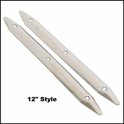 316 stainless-steel rub strakes protect your classic boat's deck finish from chafing by dock lines