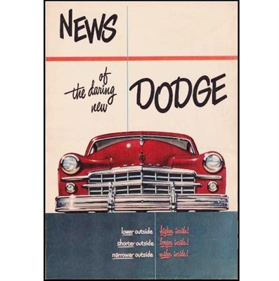 Oversized 8-page full color showroom sales catalog for 1949 Dodge Coronet - Meadowbrook - Sierra - Wayfarer