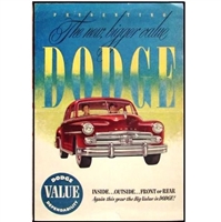 Oversized 8-page color showroom sales catalog for 1950 Dodge Coronet - Meadowbrook - Sierra - Wayfarer