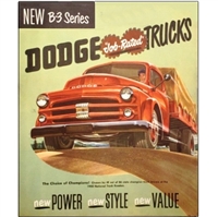 Full-color showroom sales catalog for 1951 Dodge Job-Rated 1/2 ton - 1 ton trucks
