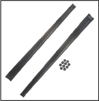Pair of door opening sill mats for 1949-50 Dodge - DeSoto- Chrysler bsiness coupe - club coupe - convertible - hardtop - 2 door sedan