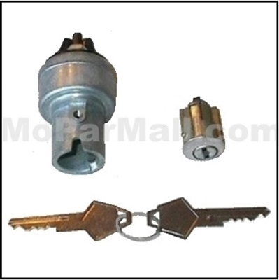 Ignition/starter switch and lock cylinder for all 1957-59 Dodge Coronet - Custom Royal - D500 - Royal - Sierra
