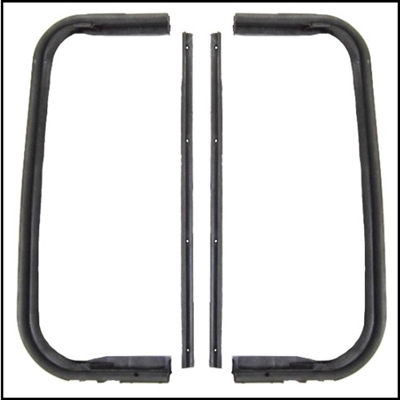 PN 1396973 - 1396974 - 1561140 - 1561141 RH & LH vent wing seals for 1954-60 (C-Series) conventional cab Dodge trucks & 1957-66 Dodge Town Wagon - Town Panel