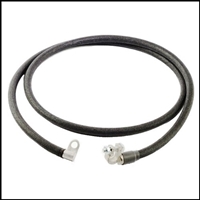 Keep your antique and classic runabout or cruiser's electrical system authentic with these OE-style lacquered black cotton battery cables with correct "flag" style terminals