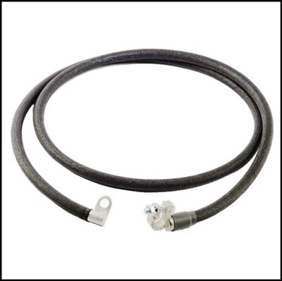 Keep your antique and classic runabout or cruiser's electrical system authentic with these OE-style lacquered black cotton battery cables with correct "flag" style terminals