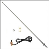 PN 2889826 telescopic antenna with mount for 1968-69 Plymouth Barracuda; 1968-74 Duster - Scamp - Valiant and 1968-74 Dodge Dart - Demon