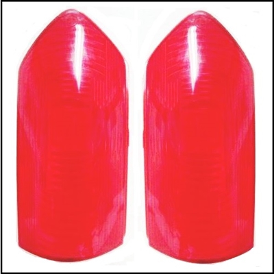 (2) NOS tail - stop - turn signal lamp lenses 1950-52 Dodge Coronet - Meadowbrook - Wayfarer