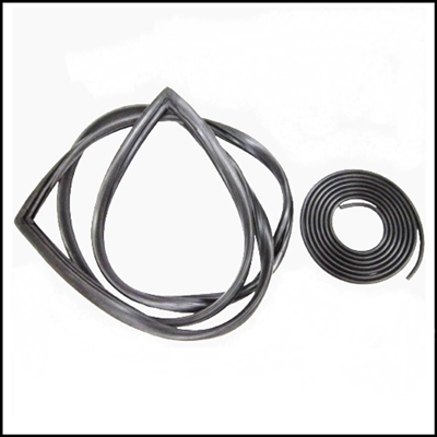 Molded rear window weatherstrip w/lock strip or 1951-52 Plymouth Belvedere - Cambridge - Concord - Cranbrook
