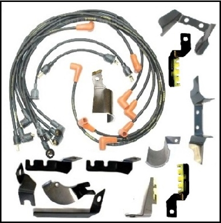 MoPar Date-Coded Spark Plug Wire & Bracket Set for 1966-1970 MoPar B-Body  Big-Block