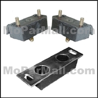 Transmission mount and (2) new engine mounts for 1962-68 D-100 and D-200 with automatic transmission and 1969-71 D/W-100/200/300 with all transmissions