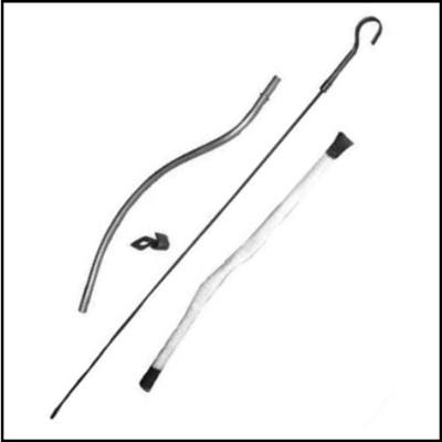 Oil level indicator & tube for 1966-71 Plymouth Barracuda - Belvedere - 'cuda - GTX - RoadRunner - Satellite and Dodge Challenger - Charger - Coronet - SuperBee with 426 CID engine