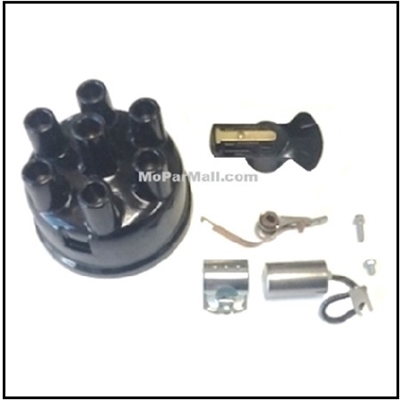 Distributor cap, rotor, contact set and condenser for 1949-54 Plymouth