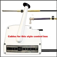 Remote control throttle or shift cable for Mercury outboards with 1965 and later control box