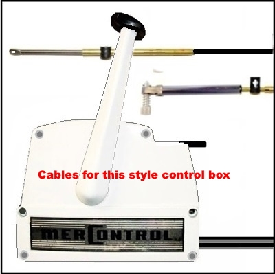 Remote control throttle or shift cable for Mercury outboards with 1965 and later control box