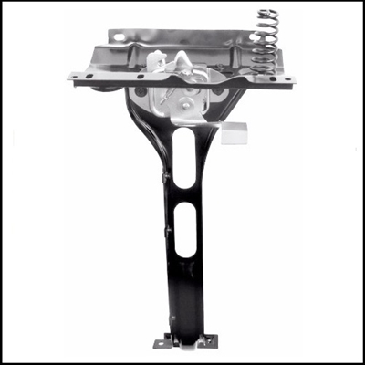 Hood latch, pop-up spring and support brace assembly for 1972-74 Plymouth & Dodge E-Body