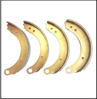 Set of (4) relined bonded brake shoes for all 1949-54 Chrysler Corp. passenger cars