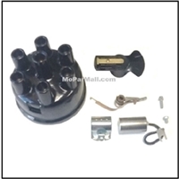 Distributor cap, rotor, contact set and condenser for all 1935-48 Plymouth - Dodge - DeSoto - Chrysler 6-cylinder