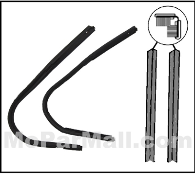 Front door vent window seals set for 1941-48 Plymouth