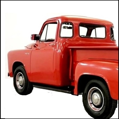 Molded rear window weatherstripping with lockstrips for 1954-60 Dodge conventional cab trucks