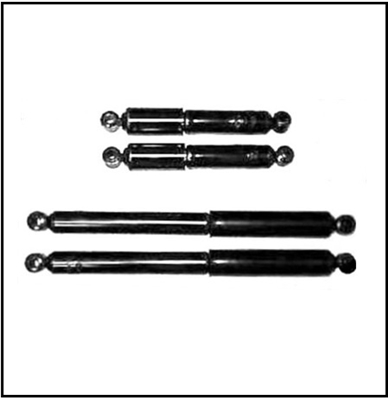 Set of (4) modern gas-charged shocks with original equipment look for all 1938 Chrysler Corp. passenger cars